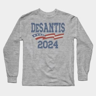 DeSantis 2024 American Flag Long Sleeve T-Shirt